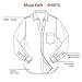MUSE FATH Men’s Printed Dress Shirt-Cotton Casual Long Sleeve Shirt- Interview Dress Shirt-Wine Red-L