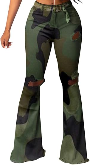 bell bottom camo pants