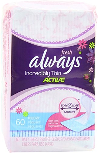Always Fresh Incredibly Thin Daily Liners, Regular 60 ea