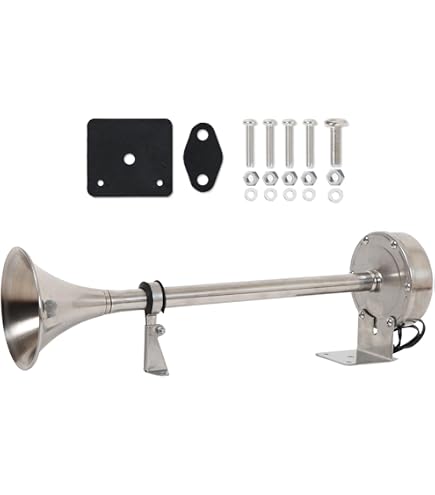 Klaxon Marine 12V - Acier Inoxydable Étanche, 130dB | Pour Bateaux, Voitures, Camping-Cars