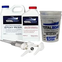 TotalBoat-510822 High Performance Epoxy Kit, Crystal Clear Marine Grade Resin and Hardener for Woodworking, Fiberglass and Wo