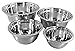 Iconikal 4-Piece Stainless Steel Mixing Bowl Set - EZ-Grip Edges