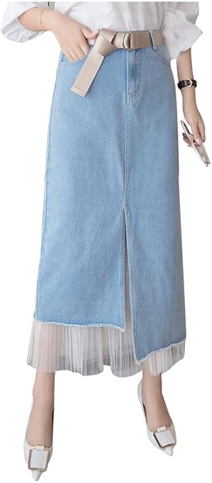 maxi jean skirt