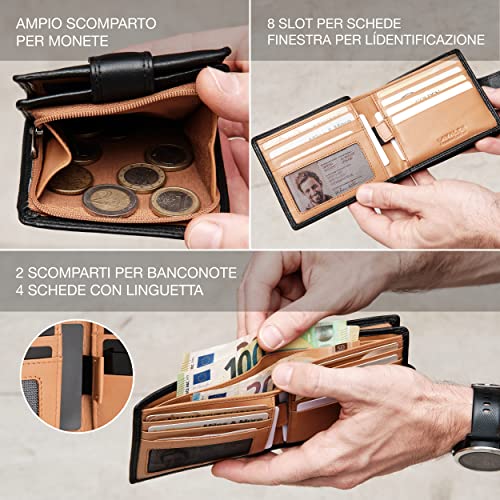 Lavalen® Carteras para Hombre RFID Piel Auténtica - Paper Hombre with Monedero Gran Capacidad Hecho a Mano - Billeteras para Hombre - Cartera Piel Hombre Joven - Regalos Originales.…