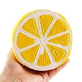 TLoowy 1 Pcs Jumbo Squeeze Half Fresh Lemon Toy Charms Squishy Cream Scented Slow Rising Kawaii Kids and Adults Stress Relief Toy (Lemon)