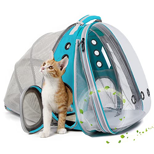 Dual Expandable Cat Backpack Carrier, Fit up to 20 lbs, Expandable Pet