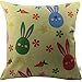 HOSL FHJ05 Happy Easter Series Throw Pillow Case Decorative Cushion Cover Pillowcase Square 18