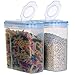 Cereal Container Keeper Great For Dry Food Storage With Airtight Lid Perfect For Sugar, Flour, Oatmeal and Protein Powder Dispenser