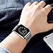 HILIMNY Compatible for Apple Watch Band 38mm 40mm 42mm 44mm, Stainless Steel Mesh Milanese Sport Wristband Loop with Adjustable Magnet Clasp for iWatch Series 1/2/3/4,Space Gray