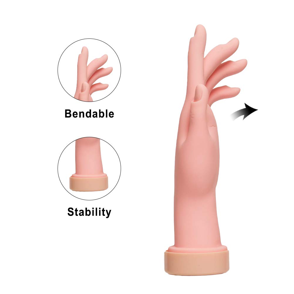 Nail Training Practice Hand for Acrylic Nails, Practice Fake Left Foot Flexible Movable Bendable Mannequin Hand, Fake Hand And Foot Manicure Practice Tool(Left foot+right hand) : Beauty