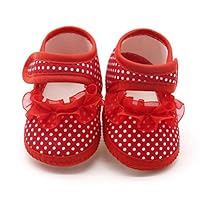 Casual Flats Shoes,Kimanli Newborn Infant Baby Dot Lace Girls Soft Sole Warm (3~6 months, Red)