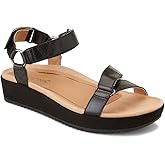 Vionic Women's Tropic Kayan Backstrap Platform Sandal - Ladies Sandals Concealed Orthotic Support Black 5 M US
