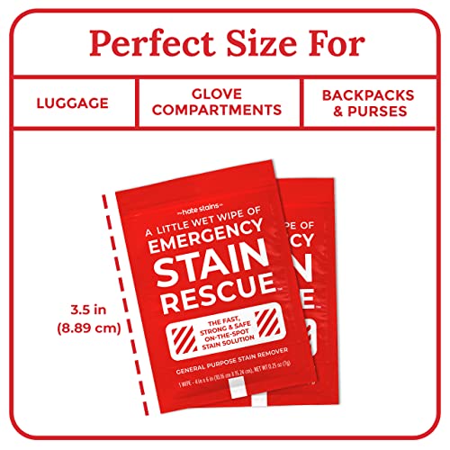 EMERGENCY STAIN Remover Spray 25 Wipes Couch Stain Remover for Clothes, Fabric, Silk, Linen