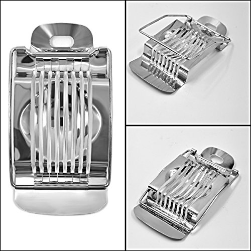 PROKITCHEN Boiled Egg Slicer Tool, Stainless Steel Wire Egg Slicer Strawberry Cutter - Thumbnail 6