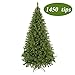Bonnlo Upgraded Full 7.5 Feet Unlit Artificial Full 1450 Tips Branch Christmas Pine Tree with Sturdy Metal Legs