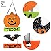Resinta Halloween Trick or Treat Hanging Sign Decoration Happy Halloween Board Sign Door Wall Hanging Decoration for Halloween Party
