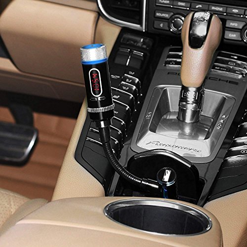 Bluetooth FM Transmitter, Wireless Bluetooth Radio Adapter Handsfree Car Kit with USB Charger - Hands-Free Calling Music Control for Any Smart Phones with 3.5mm Audio Plug