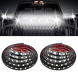 Audew 2Pcs 60'' Truck Bed Light Strips Unloading Cargo Light with Waterproof -On/Off Switch Fuse 2-Way Plug-N-Play Splitter Lighting System for Pickup Truck, RV SUV, Boats, Ice House (Cool White)