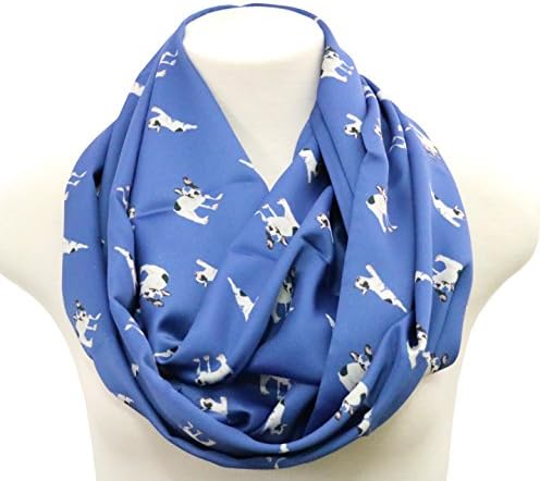 Handmade French Bulldog scarf Blue Frenchie scarf anniversary gift birthday gift for her
