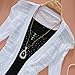 LOCOMO Women Lace Floral Bottom Sheer Cover Long Sleeve Cardigan FFJ007WHT