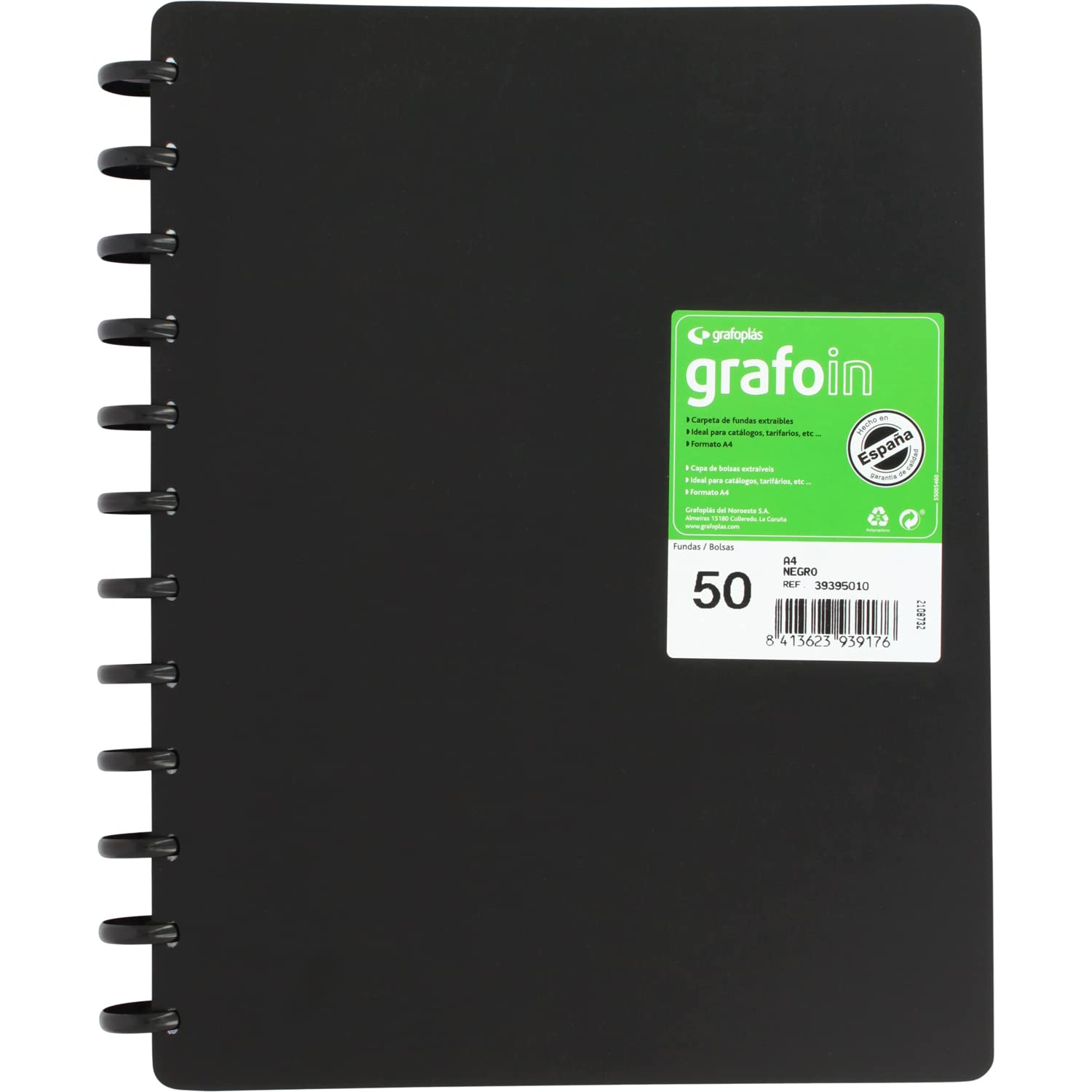 Graphite 39395010 Grafo in Folders with Removable Covers, 50 Covers, Multi-Colour, A4