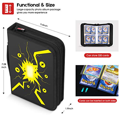 Brappo Card Holder Book Carrying Case for Pokemon Trading Cards, Holder