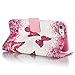 iPhone 7 Case,iPhone 8 Case,Durable Kickstand Wallet Case with Inner Silicone Bumper Cover Full Protective Flip Folio Shell Cover with Credit Card Holder for Apple iPhone 7-Butterfly