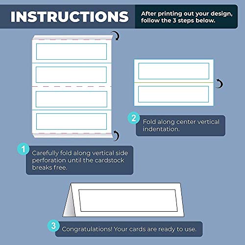 Sustainable Greetings Tent Table Place Cards (120 Count) Printer