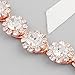Rose Gold Round Rhinestone Sash Belt Rhinestone for Wedding Bridal Party Dresses (Waistband)