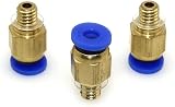 DollaTek PC4-M6 Straight Fitting Connector 10pcs M6 Thread for 4mm OD 3D view 4