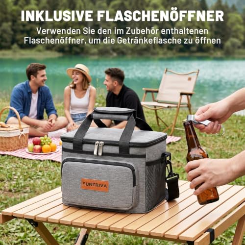 Kühltasche Klein 12L Cooler Bag 14h Kühlung Isoliertasche Faltbar Lunchbag