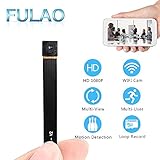 FULAO Mini Super Hidden Spy Wifi Cam 1080P HD Portable Nanny Camera Wireless Digital Video Recorder Camera