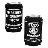 1 Tito's Vodka Can Bottle Cooler-  Black