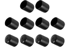 BOXONLY 20mm Screw Thread Protectors Rubber End Caps Vinyl Flexible Bolt Screw Rubber Caps,Black,10pcs