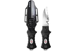 ScubaMax Compact Scuba Diving Knife, Stainless Steel Drop Tip BCD Knife, 420 Stainless Steel Blade, Compact Knife for Scuba Diving, Outdoor, & Survival Use