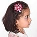 LCLHB Toddler Small Rhinestone Flower Bow Partially Lined Alligator Clip 12 Pack