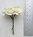 RATREE SHOP 50 Pcs Cherry Blossom Ivory Mulberry Paper Flower 25 mm Scrapbooking Wedding Doll House Supplies Card Project, Products From Thailand.