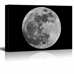 Full Moon Against Black Universe Space Wall Decor