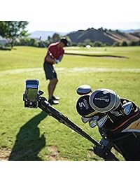 Gadgets de golf - Sistema de grabación de swing Carro de golf o carro de montaje para smartphone. Compatible con iPhones, Samsung Galaxy, HTC, CUALQUIER teléfono. (Montaje en barra)