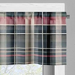 Ambesonne Buffalo Plaid Window Valance Pack of
