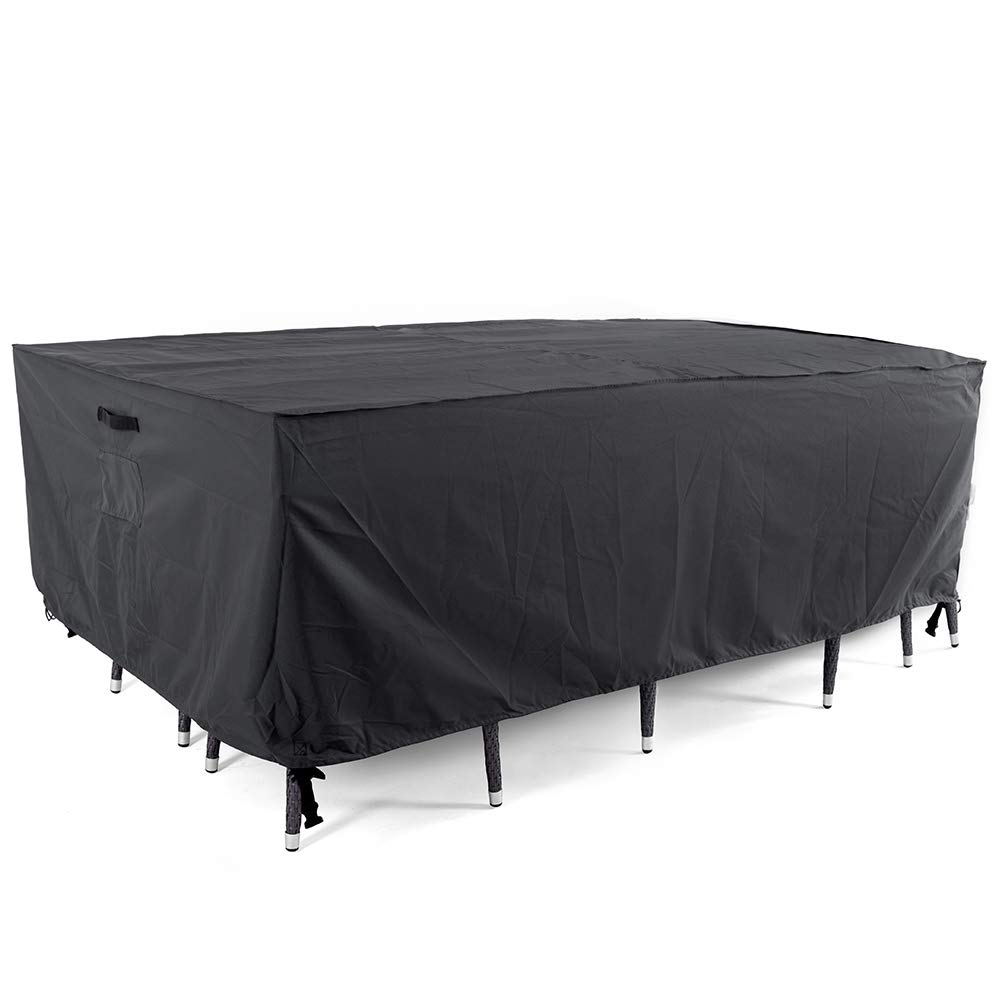 Tempera Patio Furniture Cover, Waterproof, Tear-Resistant, UV Resistant Outdoor Table, Sofa, Sectional Cover, Space Grey, 74x47 inches