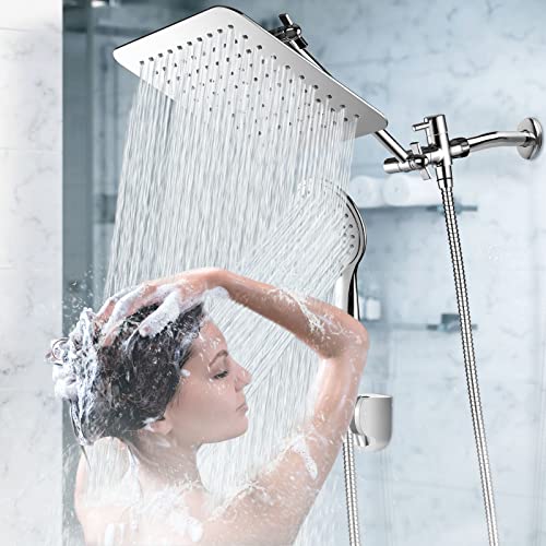 COSYLAND 10'' Rainfall Shower Head with Handheld Combo High Pressure 5