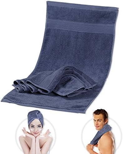 Hangshengday Luxury Bath Sheets Towels Hotel Cotton Towel Set Soft Thick for Bath and Spa Gray Grey Towels Soft Cotton Machine Washable Extra Large Bath Towel