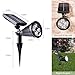 2 Pack Upgraded Outdoor Solar Spot Lights - Waterproof Adjustable Yard Lights Solar Landscape Lights for Outdoor Garden Pathway Driveway Lawn Walkway Lighting Illumination, Auto On/Off Bright White