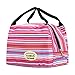 Aosbos Reusable Insulated Lunch Box Tote Bag (Pinstripe)