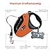 TaoTronics Retractable Dog Leash (Orange), 16 ft Dog Walking Leash for Medium Large Dogs up to 110lbs, Tangle Free, One Button Break & Lock, Dog Waste Dispenser and Bags Included-Orange