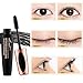 3PACK 4D Silk Fiber Lash Mascara, Extra Long Lash Mascara and Thick, Long Lasting, Waterproof & Smudge-Proof, All Day Exquisitely Lush, Full, Long, Thick, Smudge-Proof Eyelashes