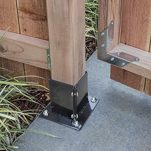 Heavy Duty 4x4 Inches Wood Posts Base Cover 4 Pack Fence Post Support