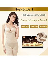 Shapewear - Bragas para mujer con cintura alta, de encaje, para el control de la barriga