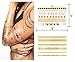 Metallic Temporary Tattoos - Waterproof Nontoxic 150+ Designs 10 Large Sheets Flash Fake Tattoos Stickers in Gold, Rose Gold & Silver, Gold101